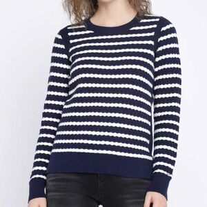 Tommy Hilfiger Long Sleeve Sweater Blue White Stripe Casual Women's size‎ L